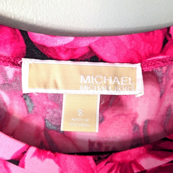 Michael Kors pink floral mini bodycon dress - Picture 5 of 5